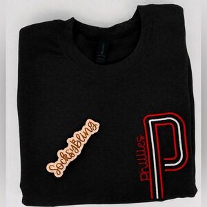 Embroidered Red Unisex Phillies Sweatshirt Design~ Philadelphia Sports Fan